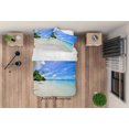 thumbnail image 3 of 3D Tropical Sky Beach Forest Funda nórdica Juego de cama Funda nórdica, 3 of 3