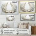 thumbnail image 4 of Designart "Feathered Monochrome Wreath" Wreath Floater Framed Canvas Art Print, 4 of 5