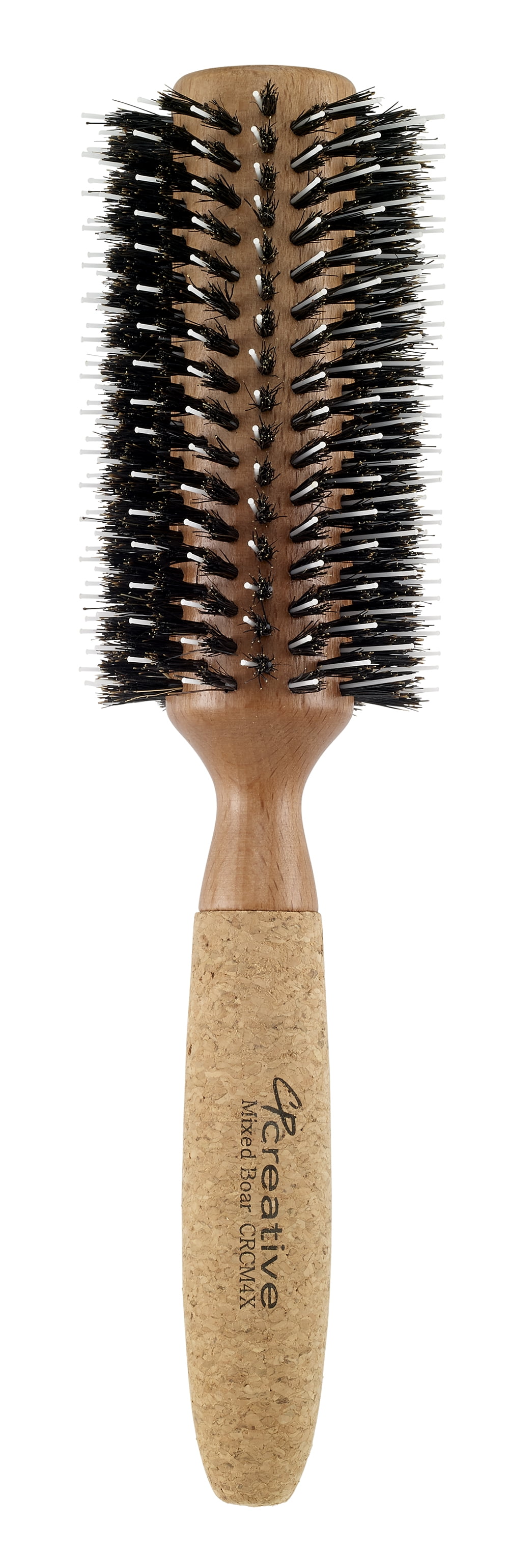 ECOFRIENDLY BIRCHWOOD AND CORK MIXED BRISTLE ROUND HAIR BRUSH 2.75