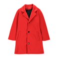 thumbnail image 5 of Girls Trench Coat Single Breasted Wool Dress Coats Winter Long Windbreaker Overcoat for Kids, 5 of 6