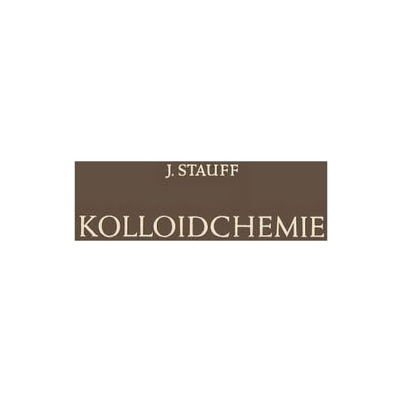 Kolloidchemie, (Paperback)