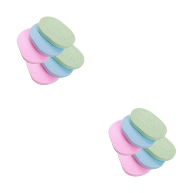 Wweixi 6piece Travel-Friendly Size Makeup Removal Sponge - Effective And Gentle Non-Irritating thick 2Set