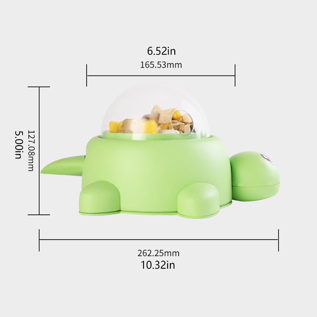 Zeiwohndc Turtles Leak Feeder Rotating Dog Bowl Slow Feeder Toy Auto Dispenser