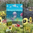 thumbnail image 2 of SKYSONIC Undersea Life Double-Sided Printed Garden House Sports Flag - 12x18in Polyester Decorative Flags for Courtyard Garden Flowerpot, 2 of 2