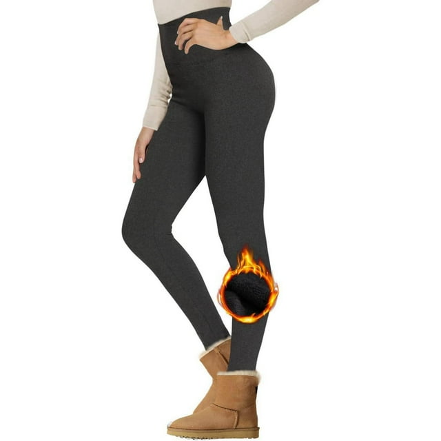 WILLBEST Leggings de Yoga Térmicos de Cintura Alta para Mujer, Forrados de Lana de Cordero, Suaves, Cálidos, Elásticos Y Cómodos, para Entrenamiento En Climas Fríos. Chica