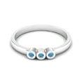 thumbnail image 1 of Tiny Round Shape Swiss Blue Topaz Stackable Women Ring 925 Sterling Silver Delicate Jewelry, 1 of 3