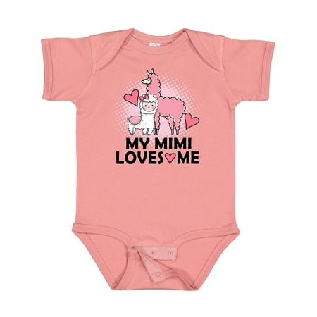 

Inktastic My Mimi Loves Me Llama Gift Baby Girl Bodysuit