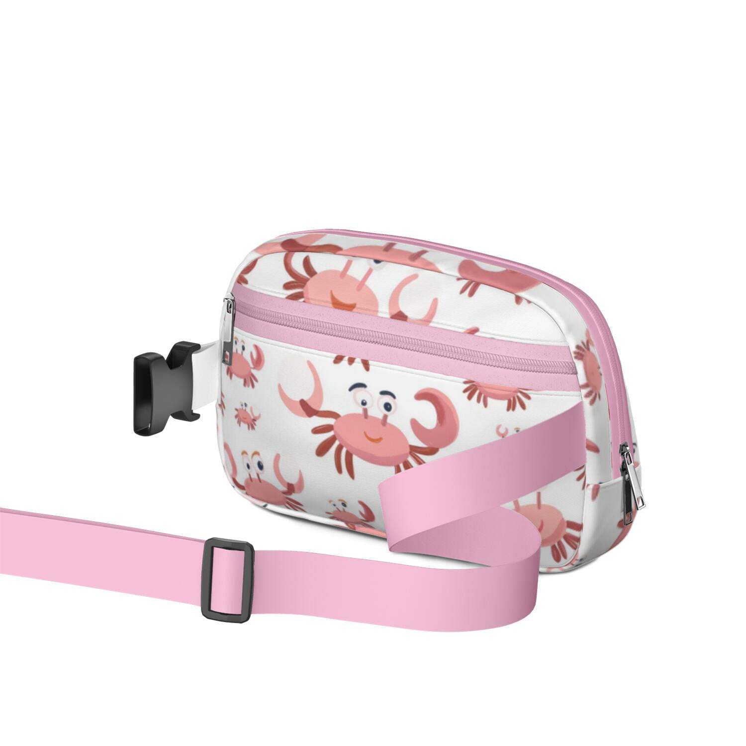 Waist Packs Bag Marine Adorable Crab Waist Bag Running Belt Bag for Jogging for Women Casual Waist Packs with Adjustable Strap Waterproof Belt Bag for Workout Running Travelling