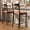 Brown, variant on Rugerasy 2PC Bar Chair, Upholstered Bar Stool with High Back, Heacy Duty Metal Counter Height Chairs with Soft Cushion, Square Kitchen Chairs for Bar Restaurant