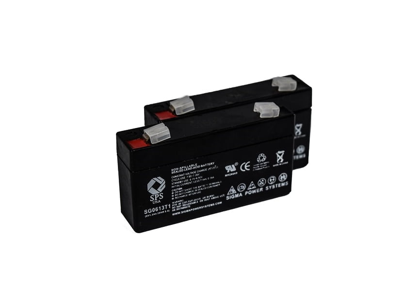 SPS Brand 6V 1.3Ah Replacement Battery for Ajc AJC-C1.3S 2 Pack