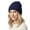 Navyblue, variant on Cabled Knit Beanie Hat with Ribbed Cuff, Cozy Stretchy Winter Hat for Men & Women, Slouchy Soft Yarn Cap-Pink