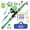 Green, variant on OUTGOO Kids Fishing Pole, Kids Fishing Rod Portable Telescopic Fishing Rod and Reel Combo Kit with Spincast Fishing Reel, Fishing Tackles, Fishing Lures, Fishing Lines for Boys, Girls, Youth