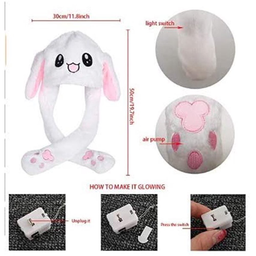 Chapeau Oreilles Chien Mobiles Peluche - Bonnet Drôle Animal Cosplay Enfant Adulte