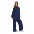 thumbnail image 3 of Forever 21 Women's Navy Loungewear Hoodie Sweatshirt, Oversized Fit,XS, 3 of 6