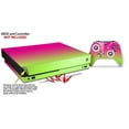 thumbnail image 2 of Skin Wrap for XBOX One X Console and Controller Smooth Fades Neon Green Hot Pink, 2 of 3