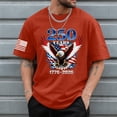 thumbnail image 2 of American 250th Anniversary Shirt 250 Years 1776-2026 250th Birthday Eagle Liberty Bell T-Shirt (Red,S), 2 of 6