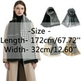 thumbnail image 3 of EnJoCho Thermal Scarf For Women Winter Scarf Classic Tassel Plaid Scarf Warm Soft Large Blanket Wrap Shawl Scarves 1 Pack Warm Scarf Christmas Gift 2022 adies' Cozy Shawl For Winter Walks, 3 of 5