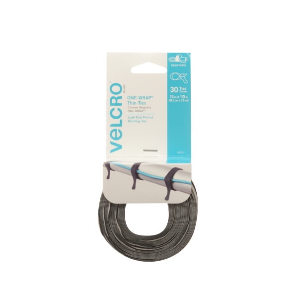 Black Velcro® One Wrap® Self Gripping Strap Hook and Loop 2" x12ft. 4yards 