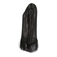 thumbnail image 4 of Womens Crochet Beach Cover-Up Dress Long Sleeve Hollow-Out Bikini Smock with Fringe, Lightweight Knit Swimsuit Coverup for Sunscreen & Home, 4 of 9