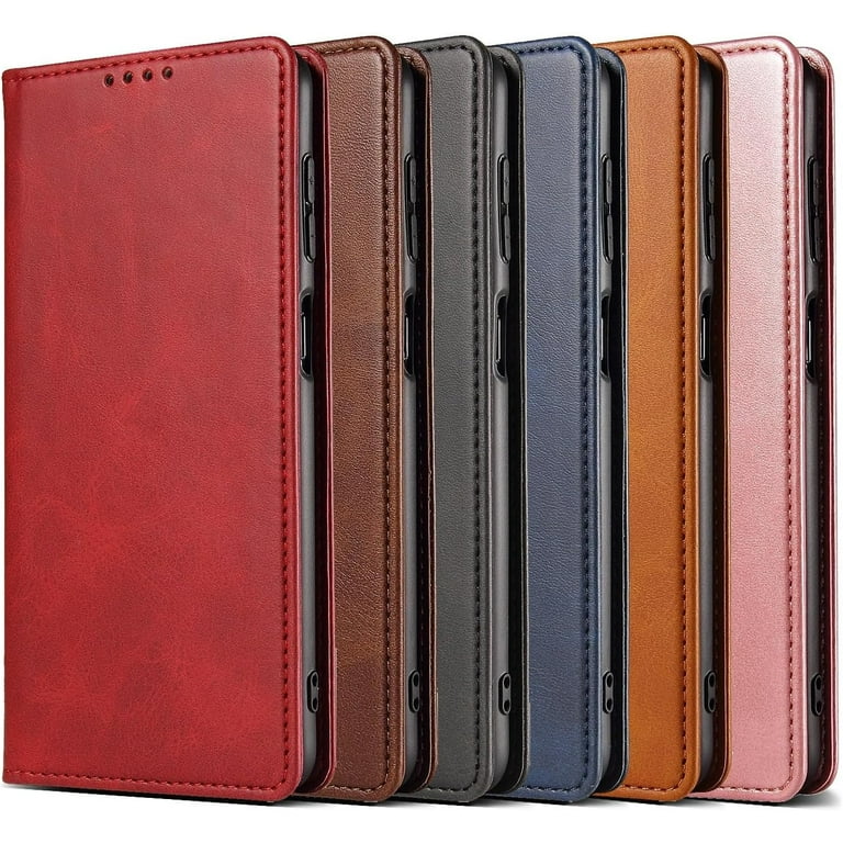 Magnetic Closure Flip Wallet Leather Phone Case Shockproof Durable
