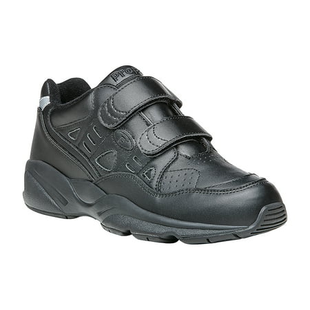 

Propet Women s Stability Walker Strap Sneakers Black Leather Polyurethane EVA Rubber 10.5 W