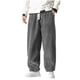 thumbnail image 1 of Pantalones largos de moda para hombre, casuales, de color sólido, de pana, con bolsillos y cuerda elástica, pantalones casuales para hombre., 1 of 4