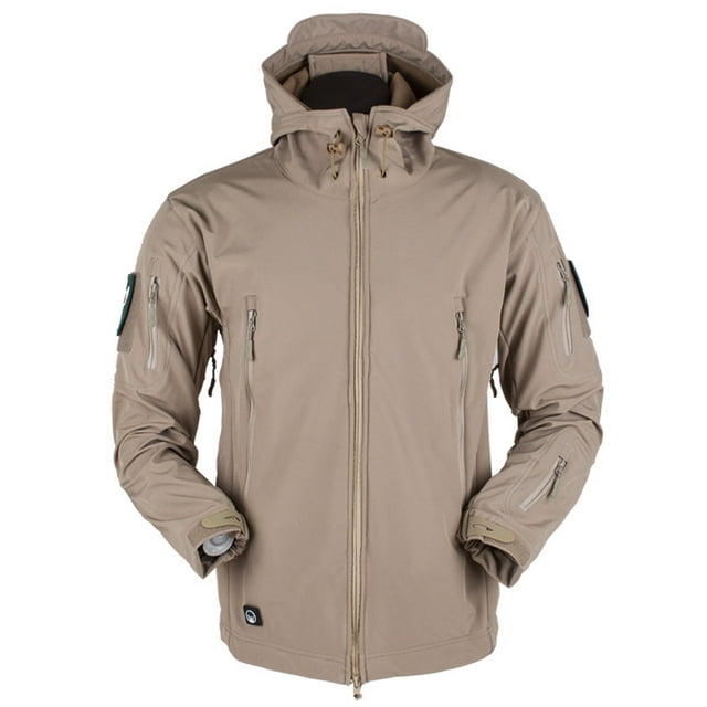 Waterproof Tactical Soft Shell Men Jacket Coat Army Windbreaker Outdoor Hiking