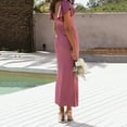 thumbnail image 3 of WILLBEST Robes de Quinceañera pour Femmes Couleur Unie Cœur Pêche Manches Courtes Robe Longue Ajustée Robe, 3 of 6