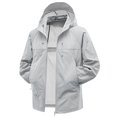 thumbnail image 2 of pstuiky camisas de manga larga para hombre, Blusa informal de color liso con capucha y manga larga raglán para hombre, resistente al sol, con cordón ajustable tops de invierno para hombre m, 2 of 6