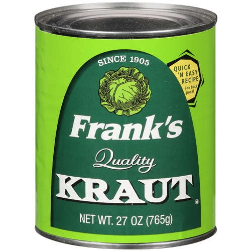 Frank's Quality Shredded Sauerkraut, 27 Oz Can