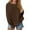Brown, variant on YODETEY No Boundaries Womens Soft Oversized Sweatshirt with Long Sleeves, Crewneck Y2K Pullover Tops for Womens, Pink,Women's Plus M