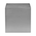 thumbnail image 3 of Pangea Home Spenser Brushed Metal Cubix Side Table in Silver, 3 of 4