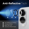 thumbnail image 4 of NORTHJO 1 Set For Samsung Galaxy S25 Edge Tempered Glass Camera Lens Film CD Veins Metal Ring Lens G, 4 of 5