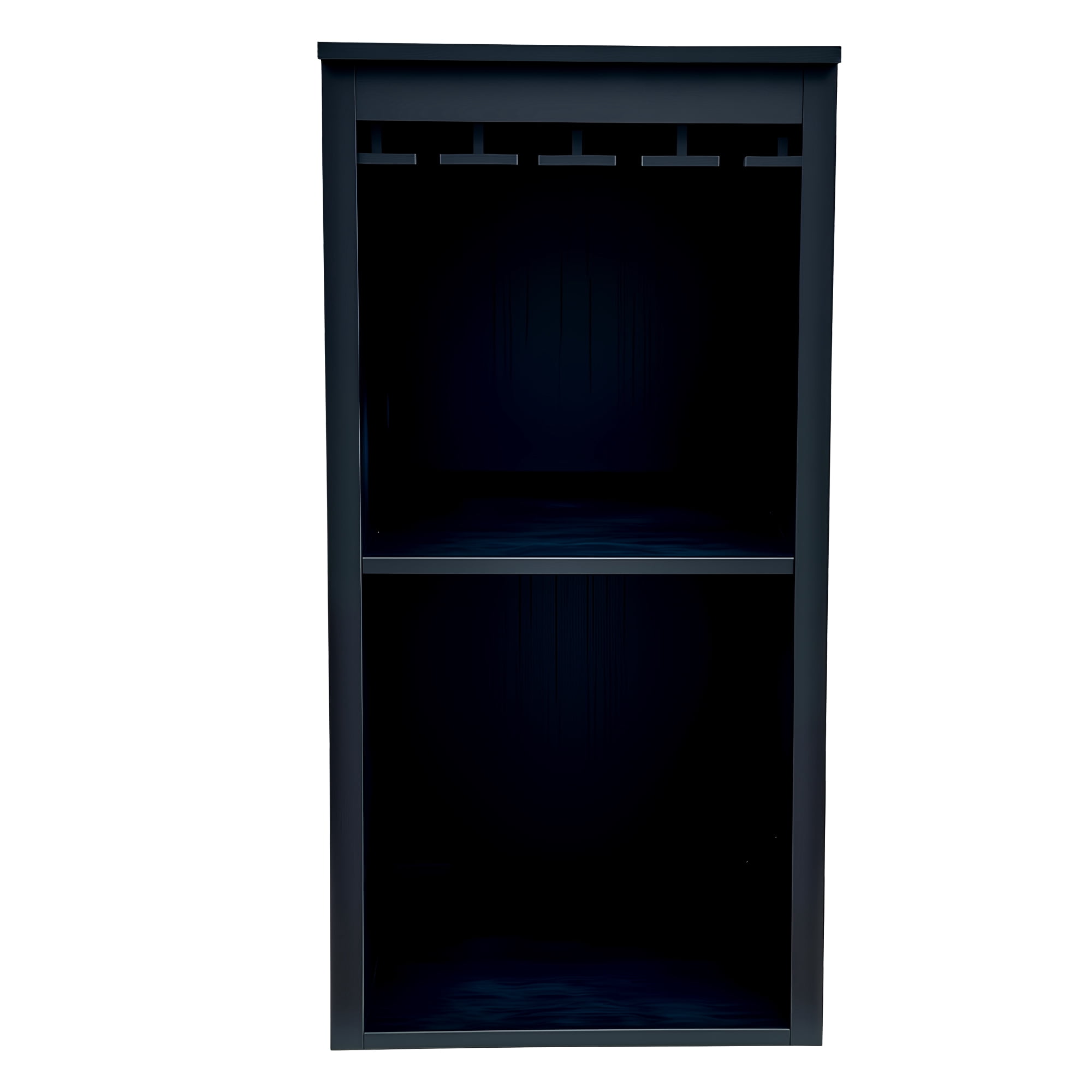 Wine Bar Cabinet Storage Hutch with Open Shelves for Dining Room Living Room, Black