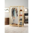 thumbnail image 3 of Whitmor 6301-5244 20.13" x 44" x 68" Natural Colored Slat Wood Wardrobe, 3 of 3
