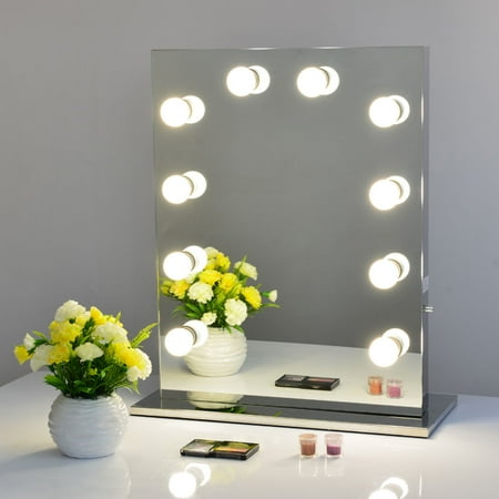 Large Four Light Vanity - Large Stage Beauty Mirror Home Dimmer Makeup Vanity Mirror With 10 Pcs Light On Clearance