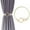 Gold, variant on Qiopertar Metal Curtain Tiebacks, Adjustable Alloy Circular Curtain Holdbacks, Modern Snap Buckle Drapery Ties for Thin or Thick Home Office Window Drapes 1PC, Gold