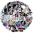 thumbnail image 1 of TikTok Logo 50Pcs Stickers Hot Social Software TIK Tok Waterproof Decal Laptop Motorcycle Luggage Snowboard Fridge Phone Car Sticker, 1 of 7