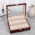 thumbnail image 4 of Caja Organizadora De Relojes, Caja De Reloj De Madera Premium Para Nias, Mujeres, Decoración Del Hogar, 10 Ranuras Sunnimix Ver almacenamiento, 4 of 8