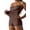 Brown, variant on Women'S Long Jumpsuit Square Neck Short Romper Bodysuit One-Piece Lace Trim Shapewear Brown S