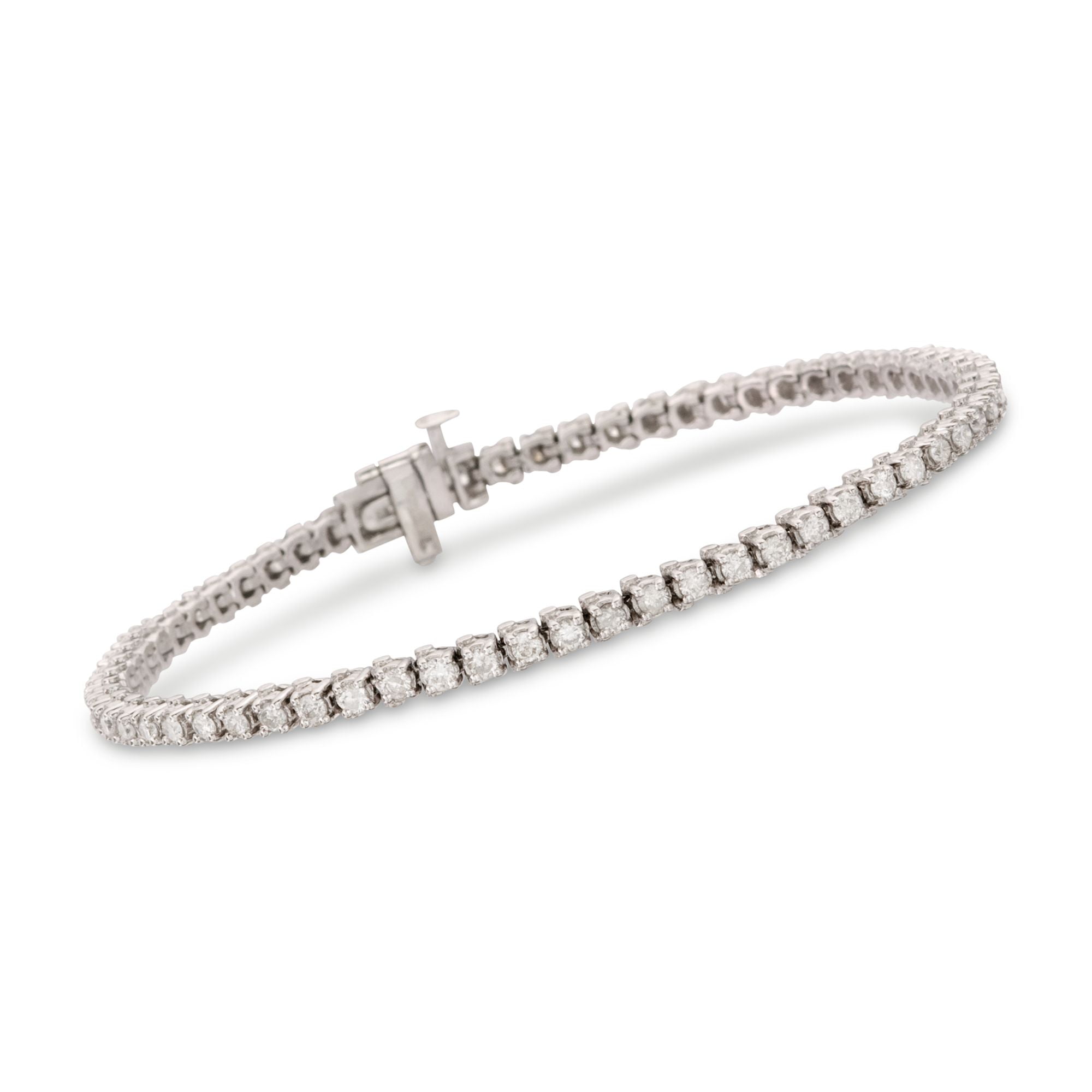 Ross-Simons - Ross-Simons 2.00 Ct. T.w. Diamond Tennis Bracelet In ...