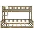 thumbnail image 5 of Euroco Twin XL over Queen Bunk Bed for Kids Teens and Adults, Walnut, 5 of 11