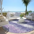 thumbnail image 6 of Addison Rugs Chantille Indoor/Outdoor Transitional Stripes Purple Washable Round Rug, 8' x 8', 6 of 6