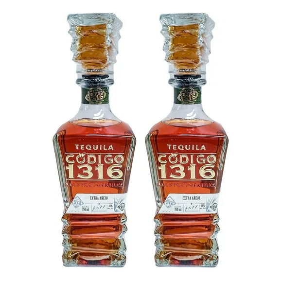 Dos Botellas Tequila Código 1316 Extra Añejo 750 ml Código 1316 Extra Añejo