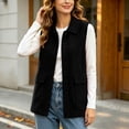 thumbnail image 2 of Staron Fall Vest for Women Casual Knit Vest Sleeveless Solid Lightweight Comfy Loose Longline Vest Jacket Black L, 2 of 7