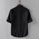 thumbnail image 4 of Camisas de Manga Corta para las Mujeres Turndown Cuello Botón Sólido Blusa, Casual Y Elegante Hombre Manga Corta Botón Abajo Camisas, 4 of 6
