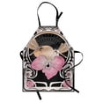 thumbnail image 1 of Dragonfly Apron, Petunia Flower in Pinkish and Pastel Colors Art Nouveau Ornament Corners, Unisex Kitchen Bib with Adjustable Neck for Cooking Gardening, Adult Size, Multicolor, by Ambesonne, 1 of 4
