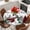 White, variant on Black Christmas Round Tablecloth, Fitted Table Cover with Elastic for 36"-44" Round Tables, Snowman Plaid Xmas Tree Winter Snowflake Table Cloth Outdoor Indoor Dinning Party Waterproof Tablecloths