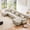 Light Coffee, variant on 94.4" Oversized Chaise Lounge, Loveseat Sectional Sofa, 2 Ottomans, U- Shaped Couch, Comfy Cloud Couch, Chenille Sleeper Daybed, Deep Seat Reversible Chaises, Recliner for Living Room, Pink