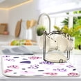 thumbnail image 5 of Dish Drying Mat for Kitchen Counter | Reversible, Super Absorbent & Hanging | 16x18 / 18x24 Inch (S/M)，Pink Leopard Print Pattern, 5 of 8